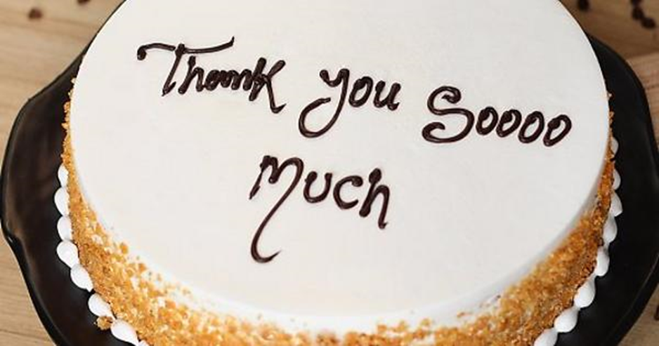 Give Thanks Message Cake